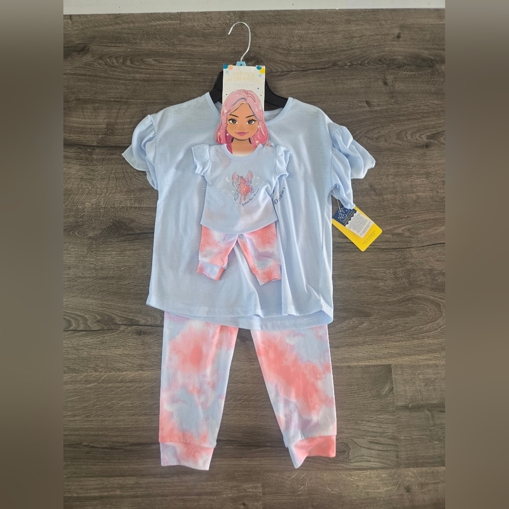 Girls Pajama Set For Dolly & Me Size 8 NWT - Picture 1 of 5